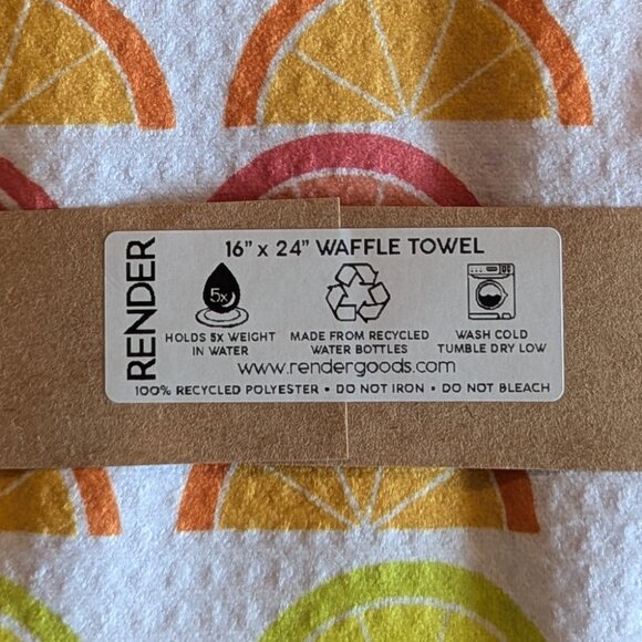 Eco-Friendly Patterned Waffle Towel - Picture 2 of 3